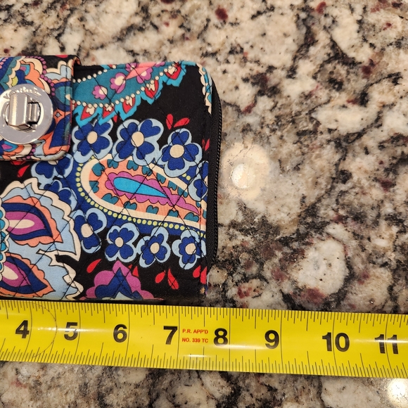 Vera Bradley Haymarket Paisley Jewel RFID Turnlock Wallet - Picture 3 of 6